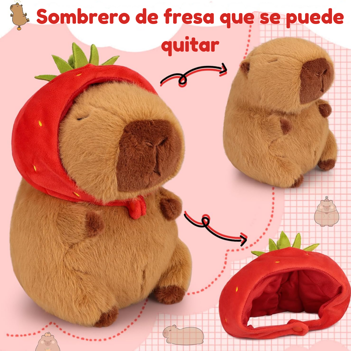 Peluche de capibara suave y esponjosa